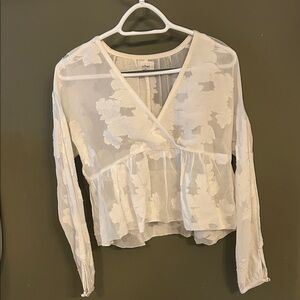 Wilfred Ivory Floral Wrap Blouse